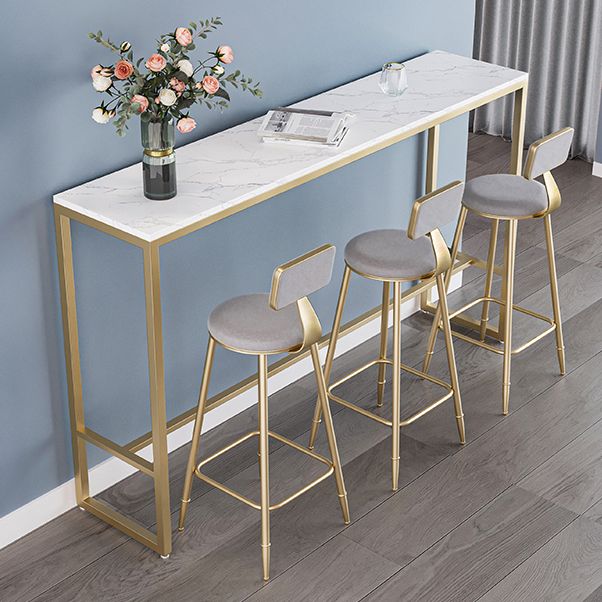 Glam Style Backrest Counter Stool Iron Kitchen Bar Stool with Velvet Cushion and Pedal Clearhalo 'Bar Furniture' 'Bar Stools' 'bar_stools' 'furn' 'furn_bar_stools' 'Furniture' 'Kitchen & Dining Furniture' 1200x1200_8cfd0846-7a8e-4d33-9ac0-a03149c26238