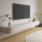 Modern TV Stand Engineered Wood TV Stand Console in White for Living Room