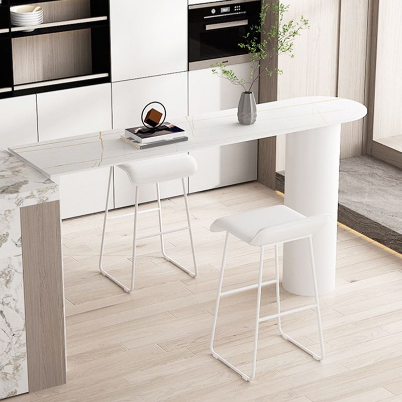 Sintered Stone Bistro Bar Table Double Pedestal Bar Table for Kitchen Clearhalo 'Bar Furniture' 'Bar Tables' 'bar_tables' 'furn' 'furn_bar_tables' 'Furniture' 'Kitchen & Dining Furniture' 1200x1200_8cfec6fd-9e7a-43ac-90b4-7c26d262f645