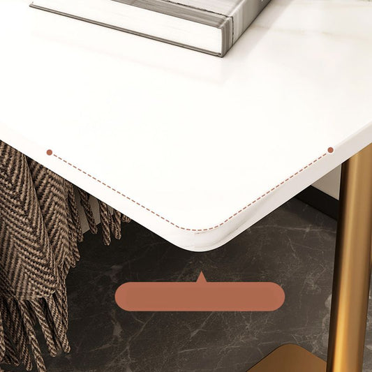 Comodino da tavolo da tavolo da notte in pietra glam, alto 21,7 "