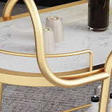 32.28" High Rolling Contemporary Prep Table Metal Prep Table with Open Storage