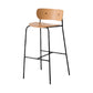 Low Back Metal Indoor Barstool Industrial Black Tall Stool with Wood Seat 1 Piece Clearhalo 'Bar Furniture' 'Bar Stools' 'bar_stools' 'furniture_bar_stools' 'Kitchen & Dining Furniture' 'kitchen&dining_furn' 'kitchen' 'kitchen_furn' Furniture' 1200x1200_8d0050a5-729b-4ed9-84ad-3a8ad1e37b30