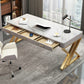 White Glam Writing Desk Rectangular Office Desk with Drawers Clearhalo 'furn' 'furn_office_desk' 'Furniture' 'Office Desks' 'Office Furniture' 'office_desk' 1200x1200_8d022868-4c81-4dc0-ba55-0e7f4cb34d38