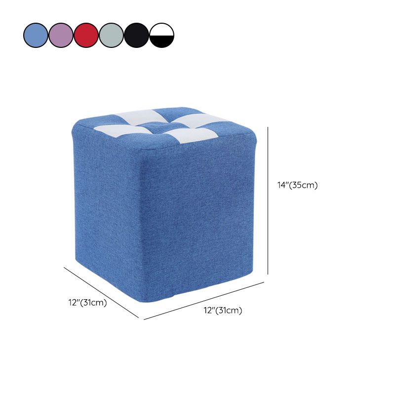 Modern Square Pouf Wooden Frame Cotton Pouf for Drawing Room Clearhalo 'furn' 'furn_ottomans_poufs' 'Furniture' 'Living Room Furniture' 'Ottomans & Poufs' 'ottomans_poufs' 1200x1200_8d02297c-42a9-4157-93c0-019d8db2a656