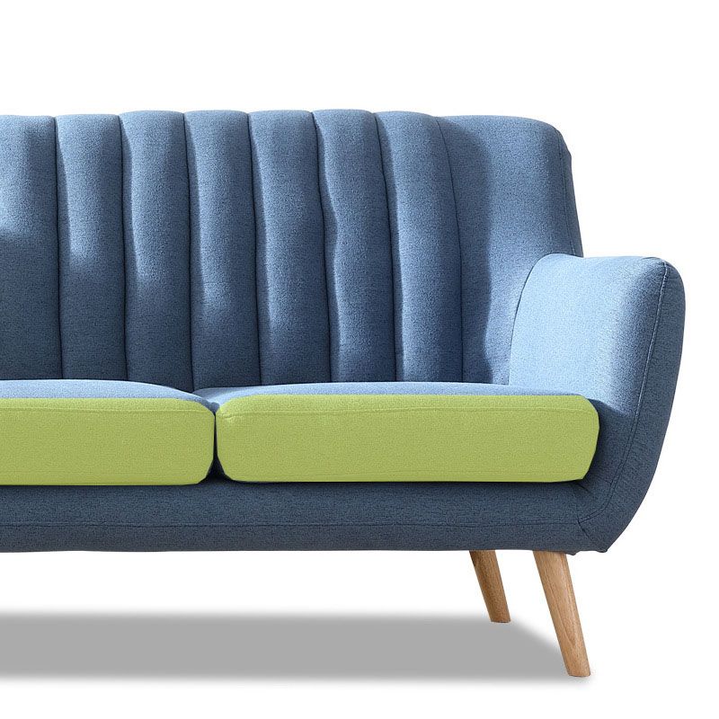 Sofá de tela con almohada cosida y brazo acampanado para la sala de estar