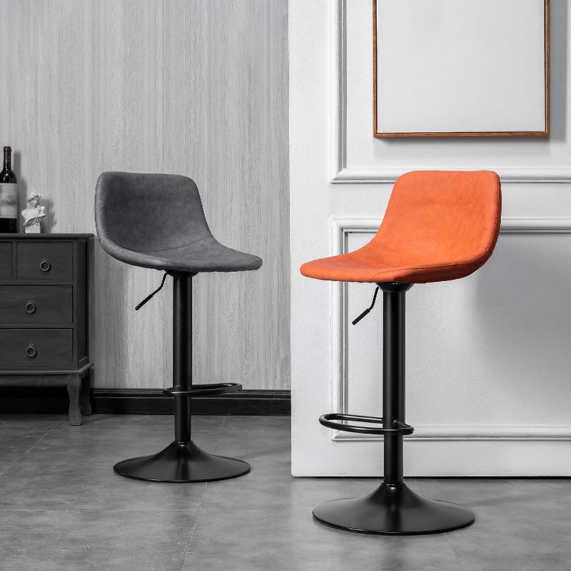 Adjustable Armless Swivel Leather Barstools Nordic Style Counter Stools Clearhalo 'Bar Furniture' 'Bar Stools' 'bar_stools' 'furn' 'furn_bar_stools' 'furniture_bar_stools' 'Kitchen & Dining Furniture' 'kitchen&dining_furn' 'kitchen' 'kitchen_furn' Furniture' 1200x1200_8d0469d7-eb68-4e91-91c8-1acdc799951b