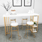 Glam Round Bar Stools Gold Metal Dining Stools with Footrest Clearhalo 'Bar Furniture' 'Bar Stools' 'bar_stools' 'furn' 'furn_bar_stools' 'Furniture' 'Kitchen & Dining Furniture' 1200x1200_8d04a591-ed80-426a-9ddf-d9d00833e2e5