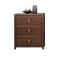 Commode de rangement en bois de noyer Glam Commode de chambre à coucher en marron avec tiroirs