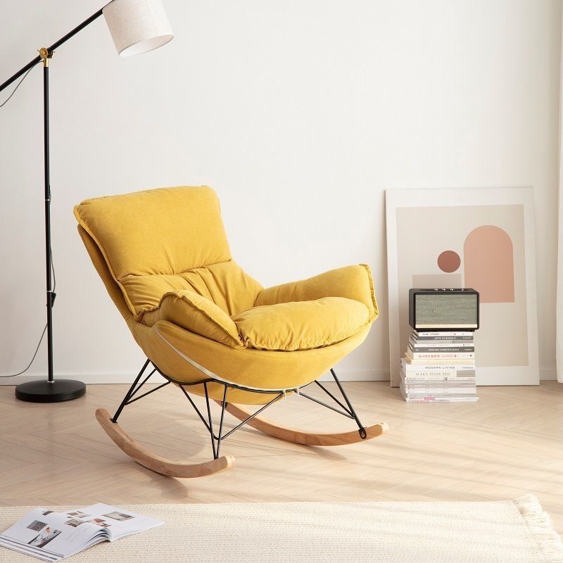 Chaise de culbuteur rembourrée moderne