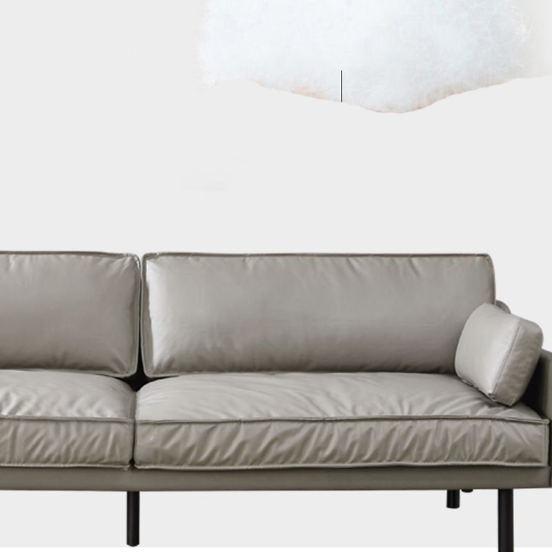 29" High Modern Genuine Leather Square Arm Sofa with 2 Pillows for Living Room Clearhalo 'furn' 'furn_sofas' 'Furniture' 'furniture_sofas' 'Living Room Furniture' 'Sofa' 'sofas' 1200x1200_8d068a52-bab8-447b-a3c6-398be4901513