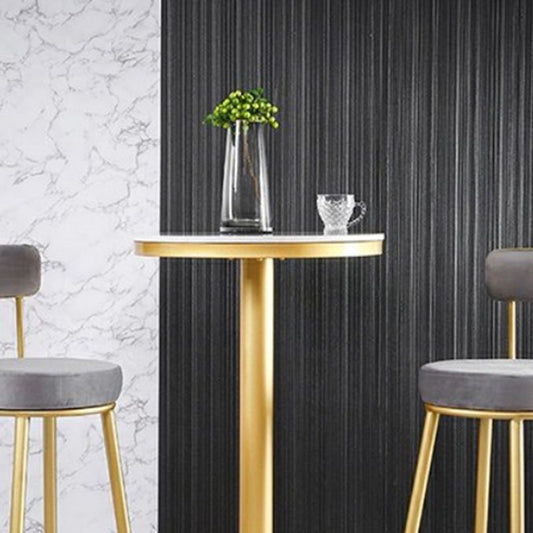 Glam Stone Bar Tisch Set 1/2/3 Stücke runder Theke für Innenräume