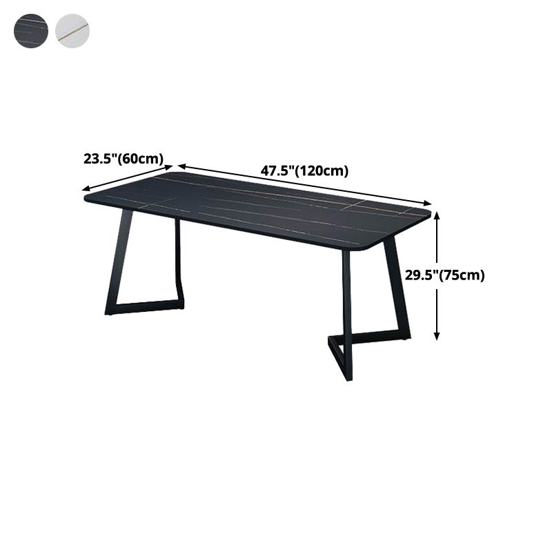 Modern Style Rectangle Stone Furniture Double Pedestal Dining Room Collection Clearhalo ' dining_table' 'Dining Tables & Seating' 'Dining Tables' 'furn' 'furn_dining_table' 'Furniture' 'furniture_dining_table' 'Kitchen & Dining Furniture' 'kitchen&dining_furn' 'kitchen' 'kitchen_dining_table' 1200x1200_8d07ddd6-a8f0-42b7-8dcd-b3b4b00291d4