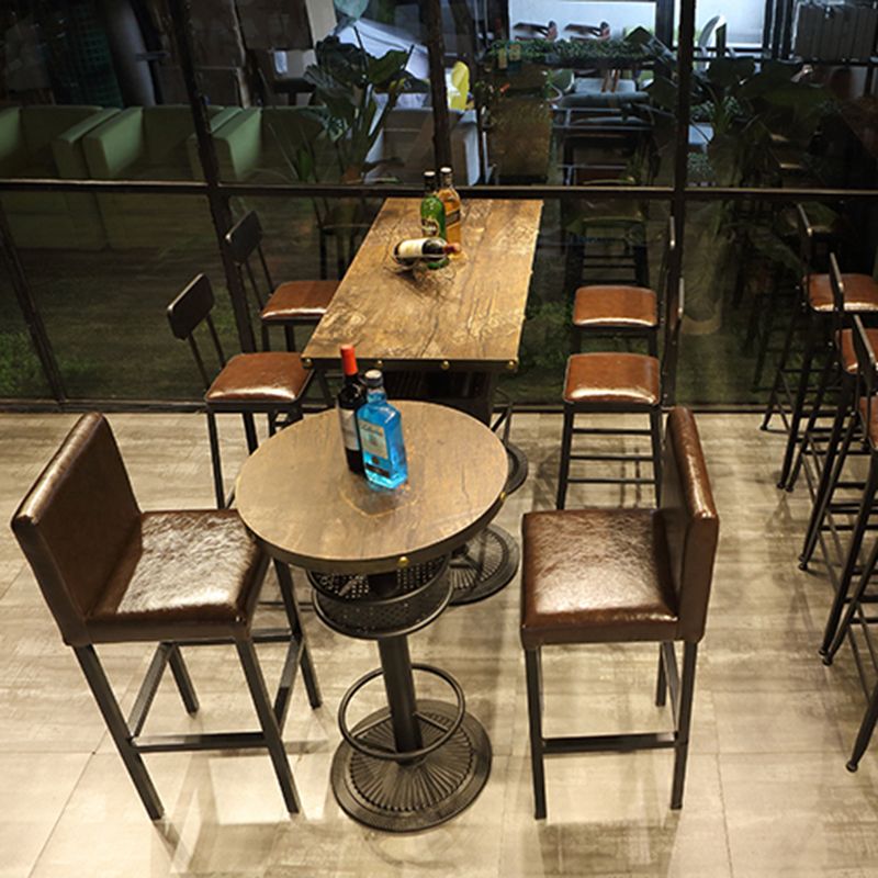 Modern Wood Storage Counter Height Table Brown Bistro Accent Dining Table Clearhalo 'Bar Furniture' 'Bar Tables' 'bar_tables' 'furn' 'furn_bar_tables' 'Furniture' 'furniture_bar_tables' 'Kitchen & Dining Furniture' 'kitchen&dining_furn' 'kitchen' 1200x1200_8d0ccb80-b744-4e3d-8d32-b5a4cf46fc02