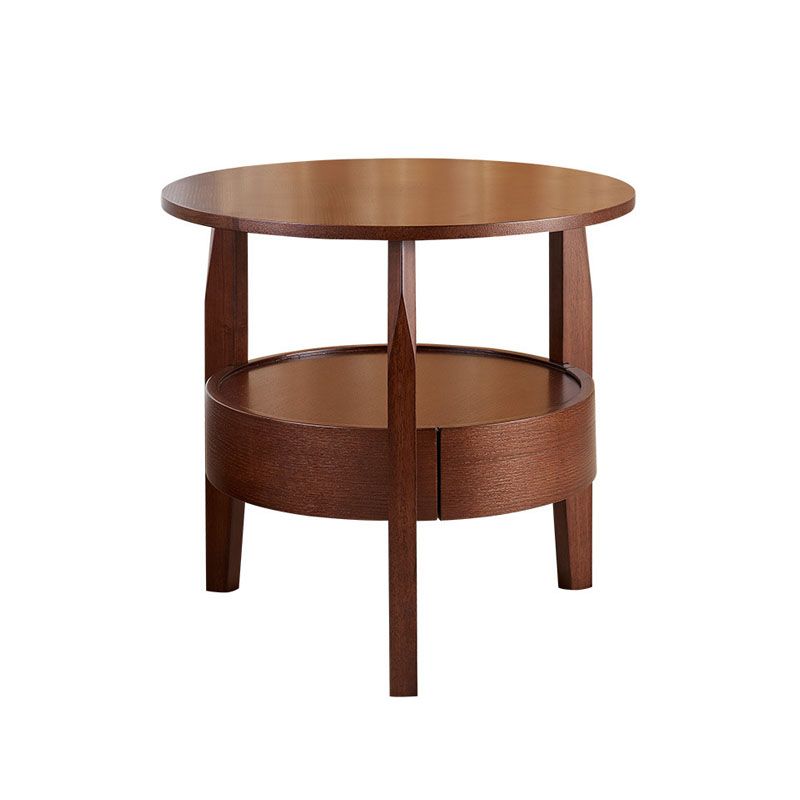 Traditional Round Wooden Top Side Table 3 Legs End Table with Storage Clearhalo 'Coffee & Accent Tables' 'End & Side Tables' 'end_side_tables' 'furn' 'furn_end_side_tables' 'Furniture' 'Living Room Furniture' 1200x1200_8d0cf105-84b8-4da3-a9a4-4768fabf1c12