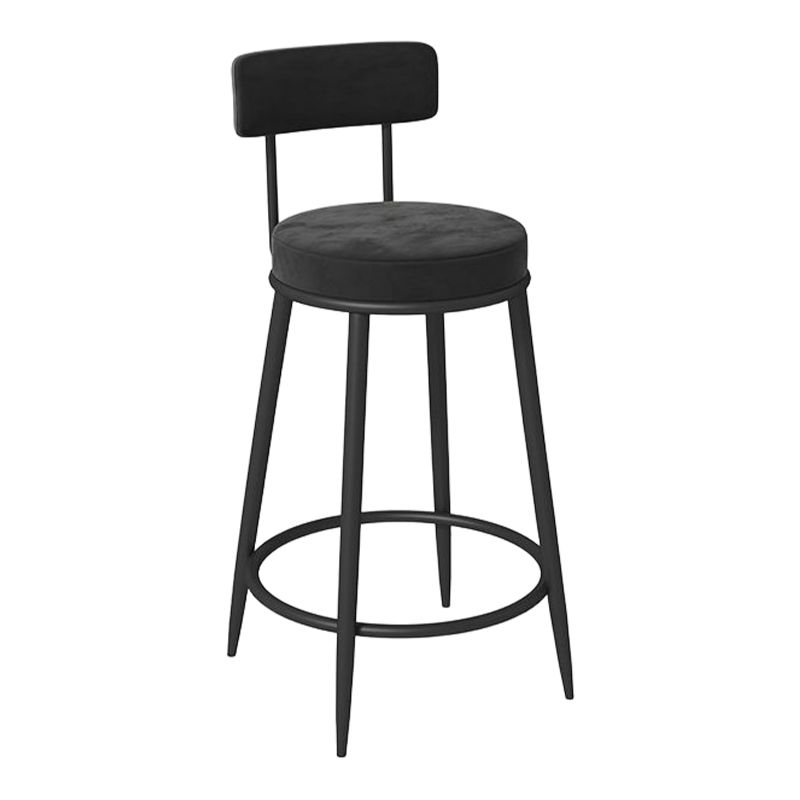Glam Round Bar and Counter Stool Metal Low Back Stool with 4 Legs Clearhalo 'Bar Furniture' 'Bar Stools' 'bar_stools' 'furn' 'furn_bar_stools' 'Furniture' 'furniture_bar_stools' 'Kitchen & Dining Furniture' 1200x1200_8d0d6a52-dfc3-454f-8a66-16a1047eadf1
