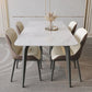 Mesa de comedor rectangular de piedra sinterizada, mesa de comedor moderna para cocina