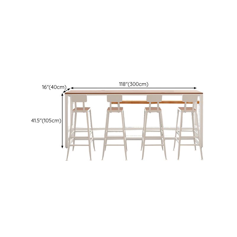 Modern Bar-height Table with White Base 41.3-inch Height Table Clearhalo 'Bar Furniture' 'Bar Tables' 'bar_tables' 'furn' 'furn_bar_tables' 'Furniture' 'Kitchen & Dining Furniture' 1200x1200_8d0ebe4c-e7a8-458c-8b0e-546b2bc594bb