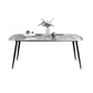Contemporary Rectangle Dining Table Grey Sintered Stone Dining Table with 4 Black Legs Clearhalo ' dining_table' 'Dining Tables & Seating' 'Dining Tables' 'furn' 'furn_dining_table' 'Furniture' 'furniture_dining_table' 'Kitchen & Dining Furniture' 'kitchen&dining_furn' 'kitchen' 'kitchen_dining_table' 1200x1200_8d0ed379-a579-44a9-830c-d196cd65eb80