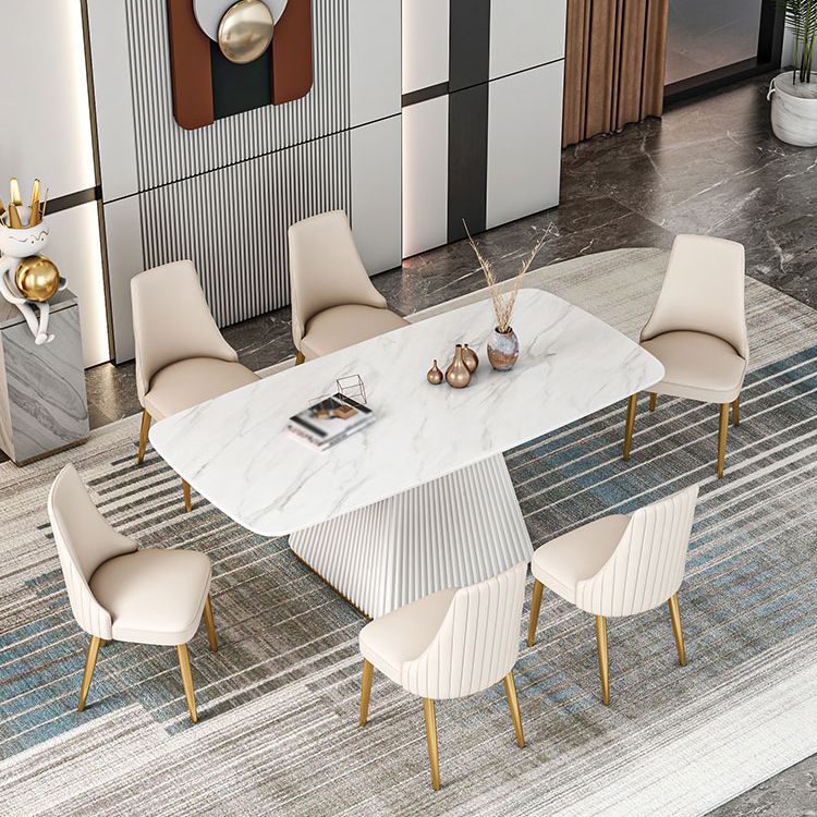 Glam 1/2/5/7 Pieces Dining Set Sintered Stone Dining Furniture for Home Use Clearhalo 'Dining Room Sets' 'Dining Tables & Seating' 'dining_room_set' 'furn' 'furn_dining_room_set' 'Furniture' 'furniture_dining_room_set' 'Kitchen & Dining Furniture' 'kitchen&dining_furn' 'kitchen' 1200x1200_8d11225d-464c-43c7-8462-329841cf5c6e