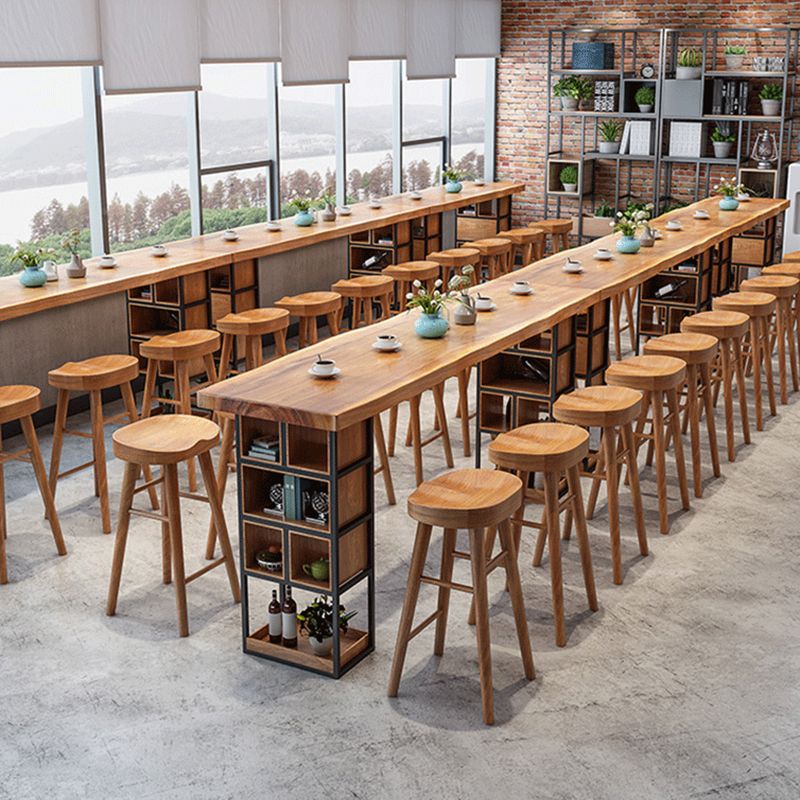 Rectangle Wood Bar Table Contemporary Bar Table with Sled Base Clearhalo 'Bar Furniture' 'Bar Tables' 'bar_tables' 'furn' 'furn_bar_tables' 'Furniture' 'furniture_bar_tables' 'Kitchen & Dining Furniture' 1200x1200_8d114aa2-040d-40eb-a582-d969c6b578ae