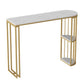 White Marble Bar Dining Table Glam Double Pedestal Bar Height Table Clearhalo 'Bar Furniture' 'Bar Tables' 'bar_tables' 'furn' 'furn_bar_tables' 'Furniture' 'Kitchen & Dining Furniture' 1200x1200_8d115a16-4944-45bd-8914-8f2510178f53