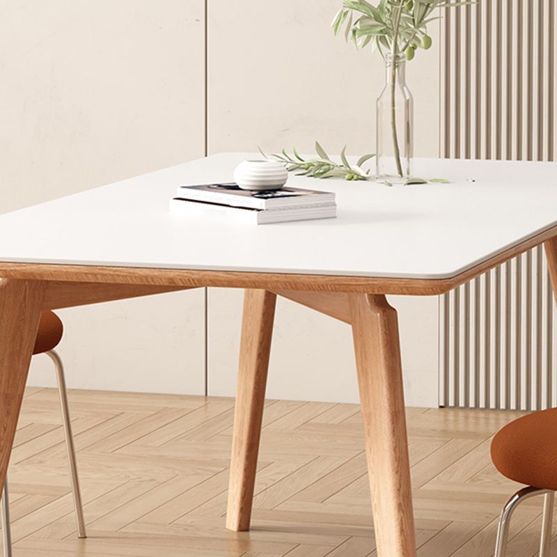 Contemporary Kitchen Dinner Table Rectangle 4 Legs Dining Table Clearhalo 'Dining Tables & Seating' 'Dining Tables' 'dining_table' 'furn' 'furn_dining_table' 'Furniture' 'Kitchen & Dining Furniture' 1200x1200_8d118ba0-de35-457e-9bff-4c5d21a2c2d1