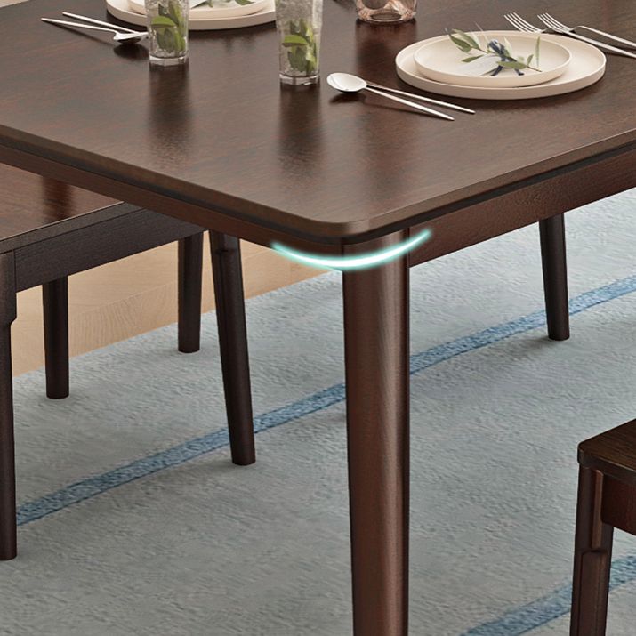 Minimalist Style Dining Table with Fixed Solid Wood Dining Table and Chairs for Home Use Clearhalo 'Dining Room Sets' 'Dining Tables & Seating' 'dining_room_set' 'furn' 'furn_dining_room_set' 'Furniture' 'furniture_dining_room_set' 'Kitchen & Dining Furniture' 'kitchen&dining_furn' 'kitchen' 1200x1200_8d12aa54-909e-4ba8-b520-ffbfd853176f