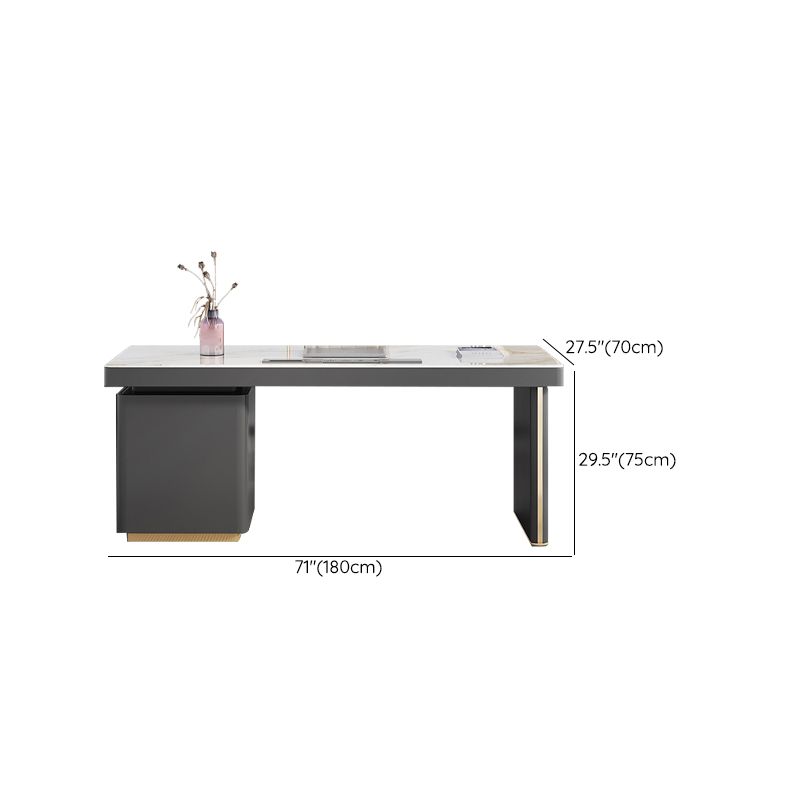 Modern Style Office Desk Rectangular Shape Task Desk with 2-Legs in Grey Clearhalo 'furn' 'furn_office_desk' 'Furniture' 'Office Desks' 'Office Furniture' 'office_desk' 1200x1200_8d13529c-5d54-4f64-a90b-0bac7c7ec7db