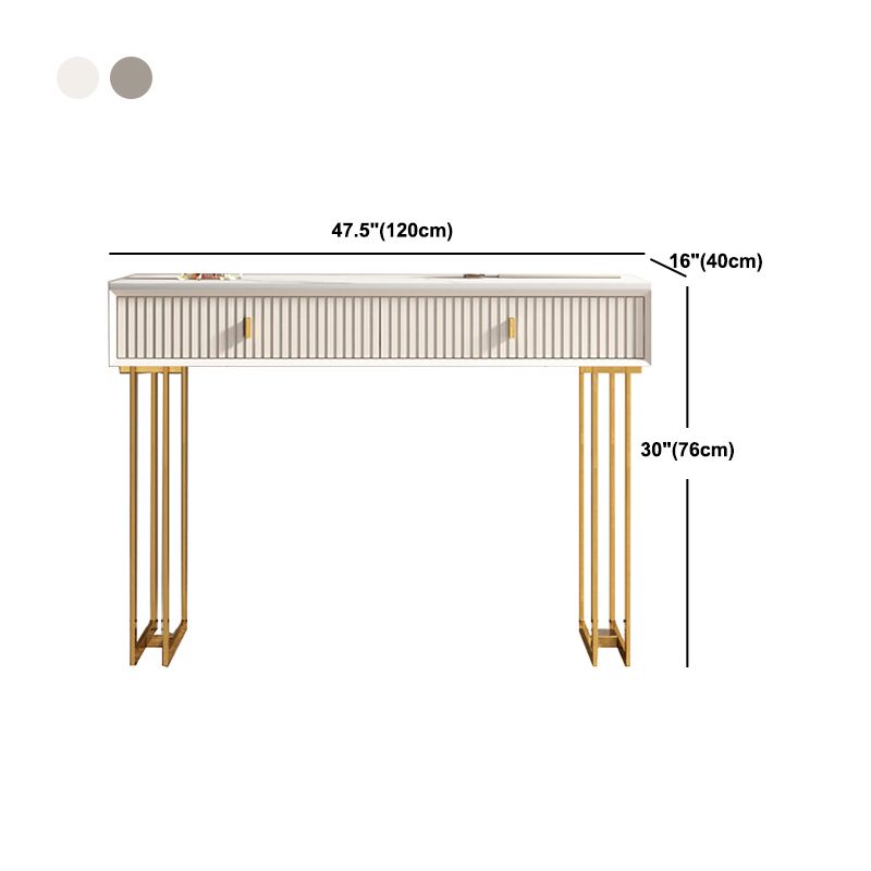 Table de vanité de 29,92 "avec tiroirs en pierre de maquillage en pierre