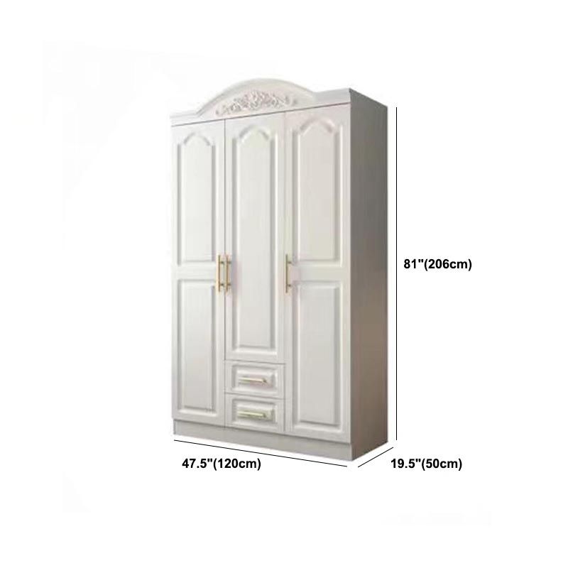 French Country Wardrobe White Wooden Wardrobe Closet for Bedroom Clearhalo 'Armoires & Wardrobes' 'armoires_wardrobes' 'Bedroom Furniture' 'furn' 'furn_armoires_wardrobes' 'Furniture' 1200x1200_8d13c3c0-91d0-4f4d-a480-b091b9e80896