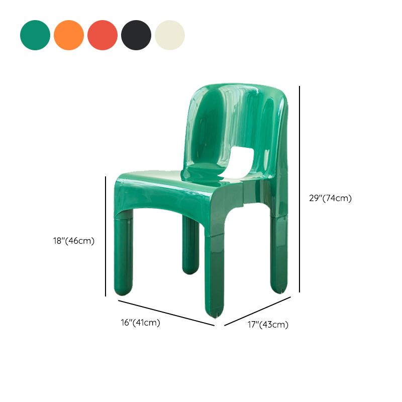 Plastic Open Back Dining Chair Stackable Side Chair for Dining Room Clearhalo 'Dining Chairs' 'Dining Tables & Seating' 'dining_chair' 'furn' 'furn_dining_chair' 'Furniture' 'Kitchen & Dining Furniture' 1200x1200_8d159a22-47d2-44f0-b225-5b815e8bb54a