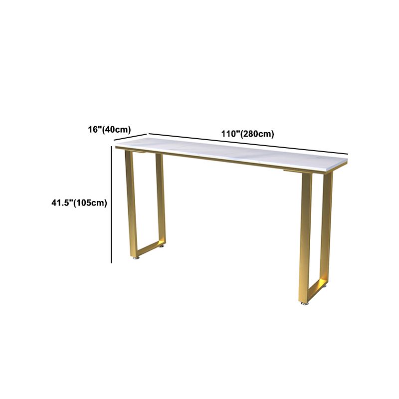 Glam Style 1/2/3/4 Pieces Faux Marble Bar Table Set Rectangular Counter Set for Home Use Clearhalo 'Bar Furniture' 'furn' 'furn_home_bar_bar_sets' 'Furniture' 'Home Bars & Bar Sets' 'home_bar_bar_sets' 'Kitchen & Dining Furniture' 1200x1200_8d165914-776f-47b9-ae69-2a913b3bed37