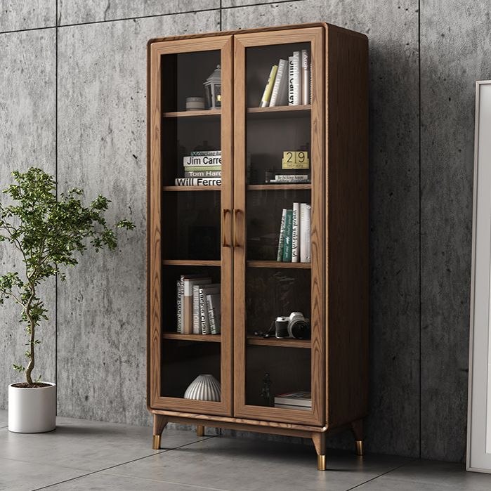 Image de rangement en bois massif de 74 "Tireurs de rangement massif inclus coffre avec étagères