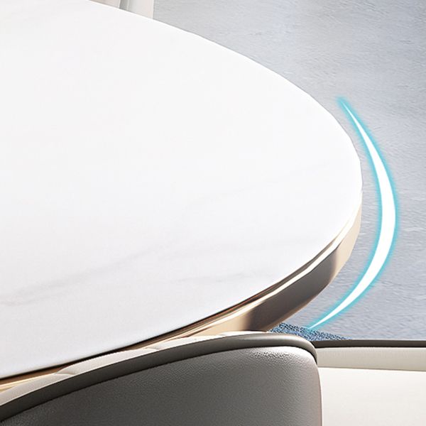 Metal Modern Round Dining Table Sintered Stone Table for Kitchen and Dining Room Clearhalo ' dining_table' 'Dining Tables & Seating' 'Dining Tables' 'furn' 'furn_dining_table' 'Furniture' 'furniture_dining_table' 'Kitchen & Dining Furniture' 'kitchen&dining_furn' 'kitchen' 'kitchen_dining_table' 1200x1200_8d1820db-f7d6-467e-b165-fe93399756d7