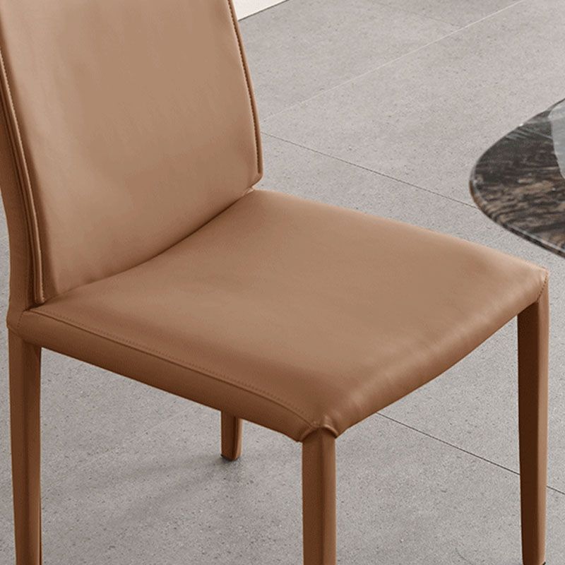 Modern Leather Dining Room Chairs Metal Dining Chairs for Restaurant Use Clearhalo ' kitchen&dining_furn' 'Dining Chairs' 'Dining Tables & Seating' 'dining_chair' 'furn' 'furn_dining_chair' 'Furniture' 'furniture_dining_chair' 'Kitchen & Dining Furniture' 'kitchen' 1200x1200_8d18460e-789e-4914-8710-5c527db716e3