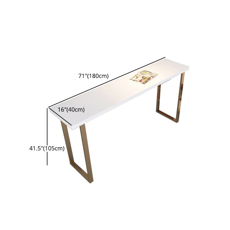 Pine Wood Bar Dining Table Glam Rectangle Bar Table with Double Pedestal for Dining Room Clearhalo 'Bar Furniture' 'Bar Tables' 'bar_tables' 'furn' 'furn_bar_tables' 'Furniture' 'furniture_bar_tables' 'Kitchen & Dining Furniture' 1200x1200_8d186e84-0d28-4761-81c7-f329c4adeb95
