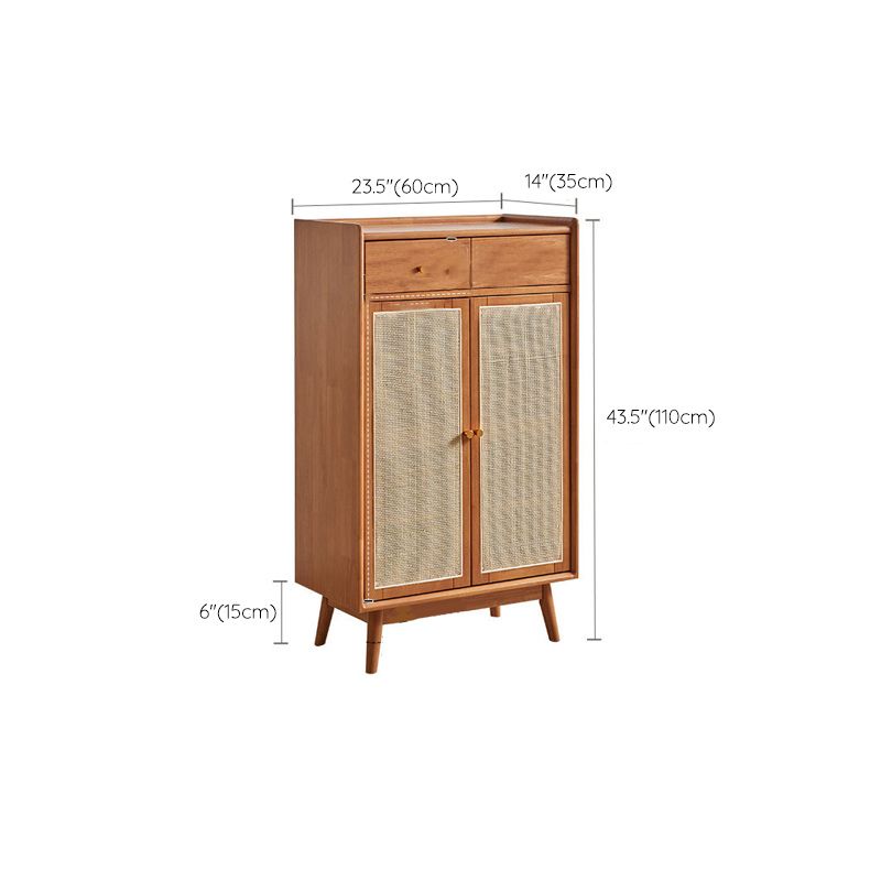 Mid-Century Modern Rectangle Storage Cabinet Natural Finish Accent Cabinet Clearhalo 'Cabinets & Chests' 'cabinets_chests' 'furn' 'furn_cabinets_chests' 'Furniture' 'Living Room Furniture' 1200x1200_8d18dd7c-c9f1-4fdd-832f-f6827f1b9d13