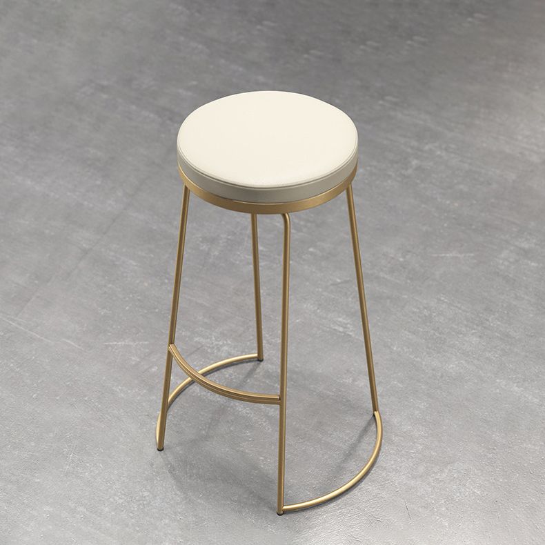 Glam Leather Bar Stool Backless Counter Stool for Bristol with Metal Legs Clearhalo 'Bar Furniture' 'Bar Stools' 'bar_stools' 'furn' 'furn_bar_stools' 'Furniture' 'Kitchen & Dining Furniture' 1200x1200_8d18eb2b-291f-4041-8571-d97420196440