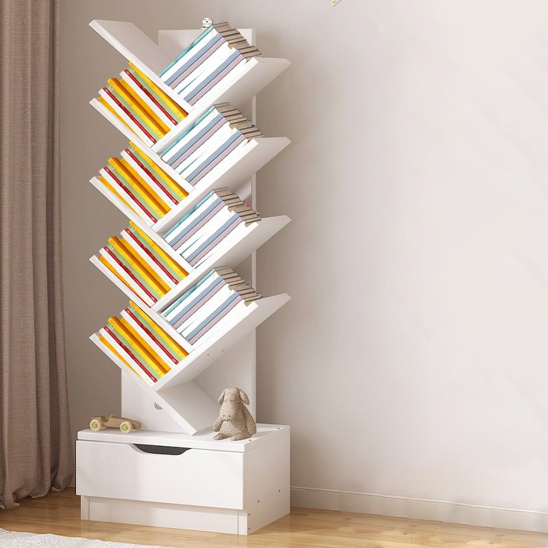 Multiple Colors Modern Style Bookshelf Wood Bookcase for Home