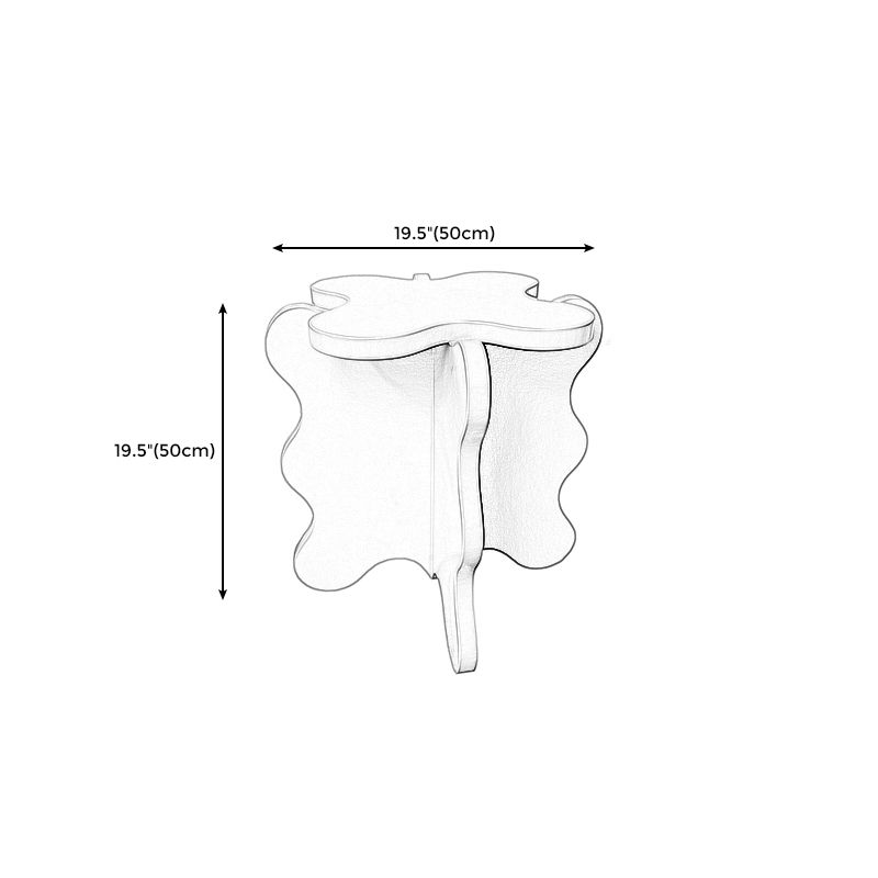 19.6" L X19.6" W X 19.6" H Modern Geometric Wood Side Table for Living Room
