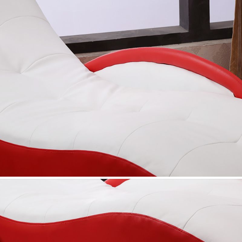 Modern Upholstered Reclining Chaise Lounge with One Arm Faux Leather Chaise Clearhalo 'Chairs & Seating' 'Chaise Lounge' 'chaise_lounge' 'furn' 'furn_chaise_lounge' 'Furniture' 'Living Room Furniture' 1200x1200_8d1a59c5-7aca-4e37-9ef1-1d3cf8cf9082