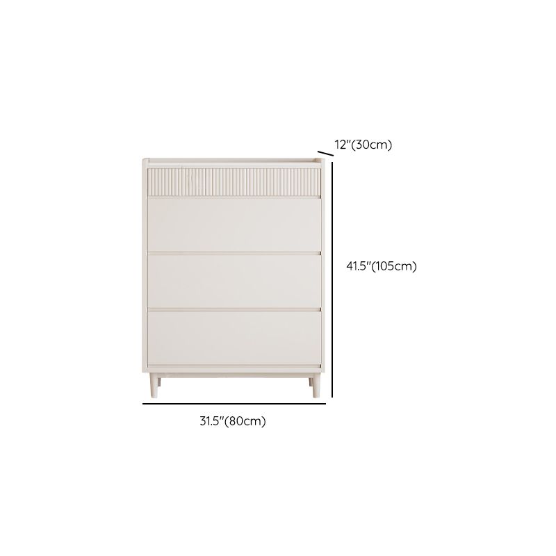 Tocador contemporáneo tocador de cofre de almacenamiento blanco con cajones