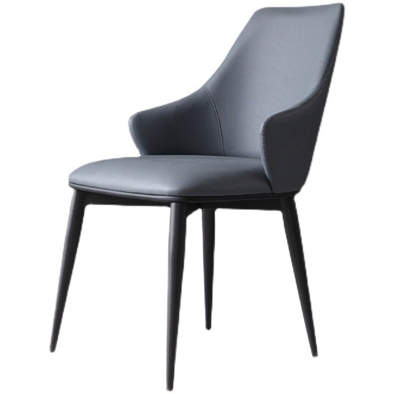 Industrial Style Arm Chair Metal Solid Back Dining Room Chair for Home Clearhalo 'Dining Chairs' 'Dining Tables & Seating' 'dining_chair' 'furn' 'furn_dining_chair' 'Furniture' 'Kitchen & Dining Furniture' 1200x1200_8d1c05e1-744d-4663-bd41-b183e49495f4