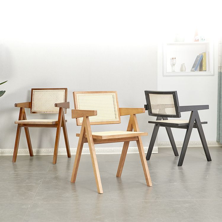 Silla de comedor de ratán moderna muebles laterales de comedor abiertos en acabado mate para brasserie