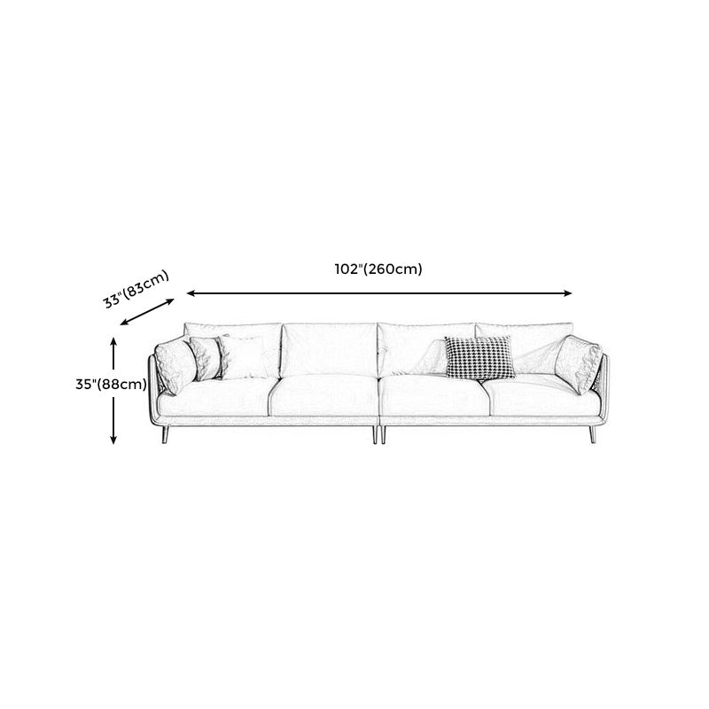 ミッドセンチュリーモダンフェイクレザーソファ34.6 "Hスクラッチ耐性ソファ