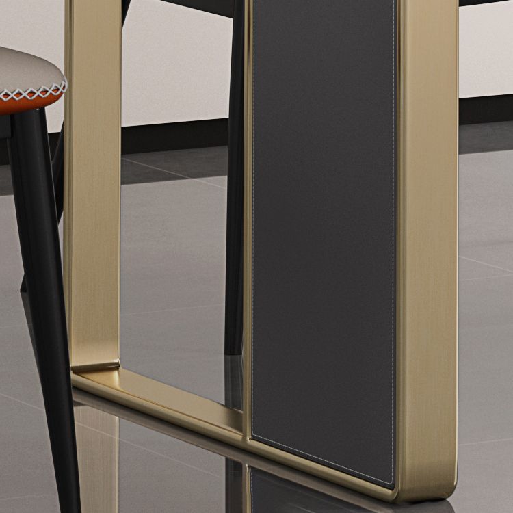 Rectangular Modern Sintered Stone Dining Room Set Dining Furniture Set with Metallic Base Clearhalo 'Dining Room Sets' 'Dining Tables & Seating' 'dining_room_set' 'furn' 'furn_dining_room_set' 'Furniture' 'furniture_dining_room_set' 'Kitchen & Dining Furniture' 'kitchen&dining_furn' 'kitchen' 1200x1200_8d1f068c-a828-46fb-b46a-6ff3e2fb5b57