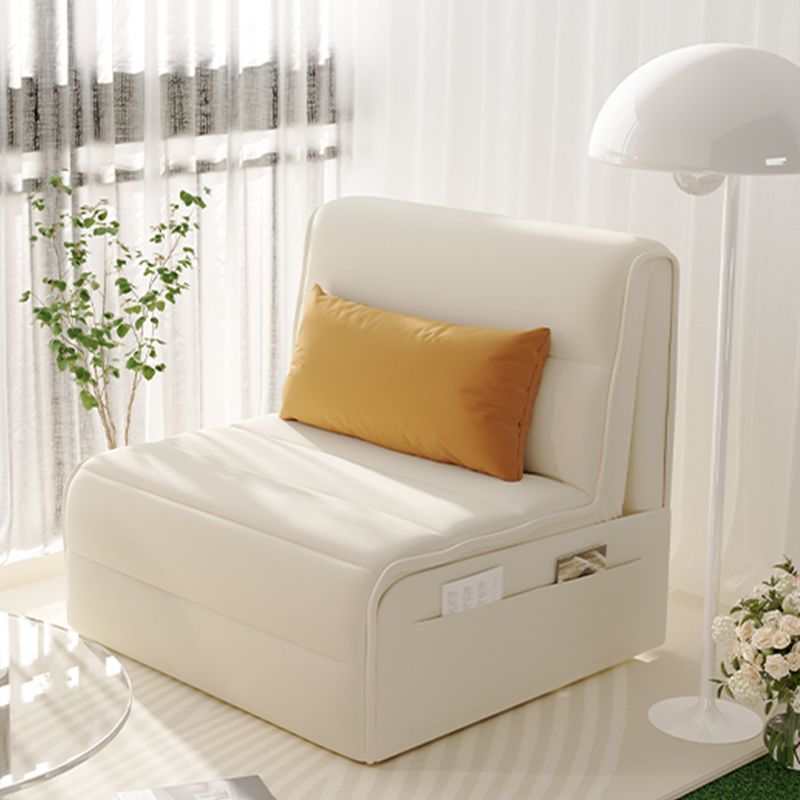 Pillow Back Convertible Sofa with Storage Glam Fabric Sofa Bed Clearhalo 'furn' 'furn_futons' 'Furniture' 'Futons & Daybeds' 'Futons' 'Living Room Furniture' 1200x1200_8d1f5278-e876-485a-8e84-b83c3025030c