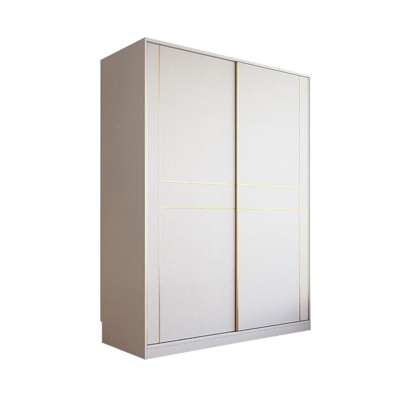 White Modern Style Wardrobe Cabinet Engineered Wood Wardrobe with Clothing Rod Clearhalo 'Armoires & Wardrobes' 'armoires_wardrobes' 'Bedroom Furniture' 'furn' 'furn_armoires_wardrobes' 'Furniture' 1200x1200_8d20c827-25b3-4c89-b8f3-d1b7994ed6c4