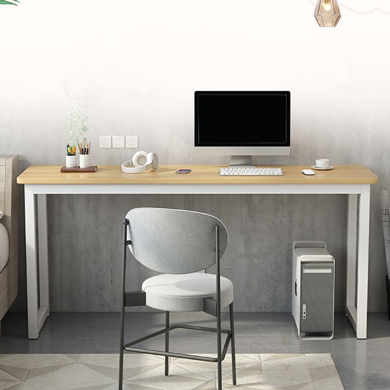 Rectangular Wood Office Desk Bedroom Writing Desk with Metal Legs Clearhalo 'furn' 'furn_office_desk' 'Furniture' 'Office Desks' 'Office Furniture' 'office_desk' 1200x1200_8d211c36-34b0-4e7c-b52e-59d766d617fd