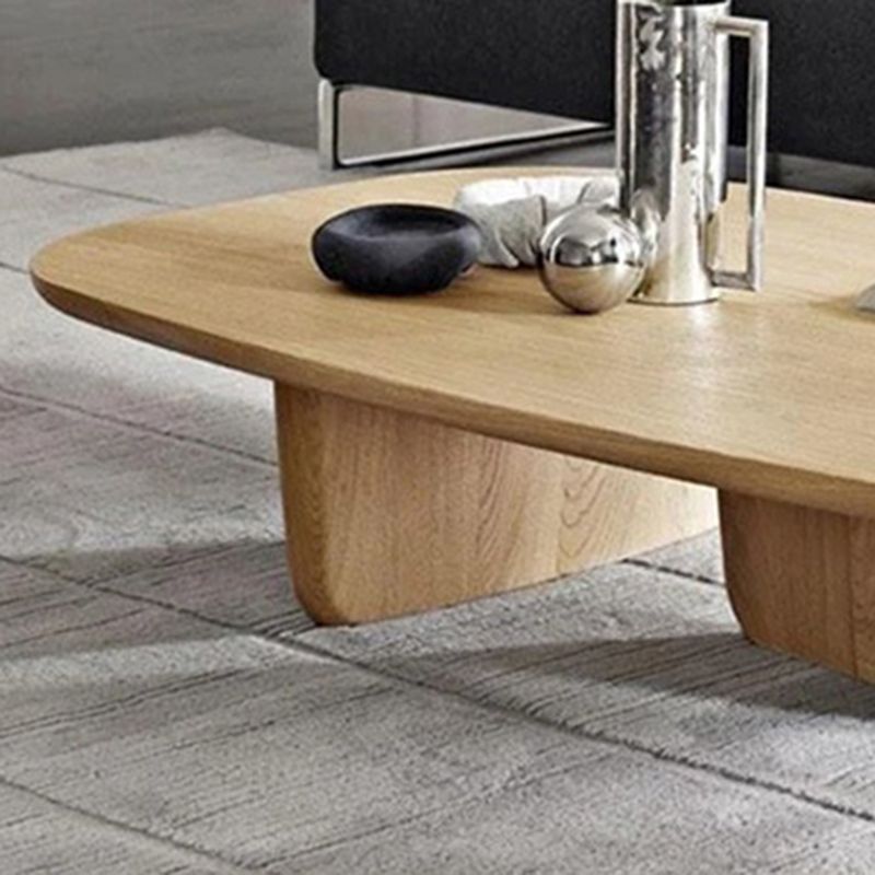 Mesa de centro de madera maciza Mesa de centro o auxiliar abstracta, rectangular